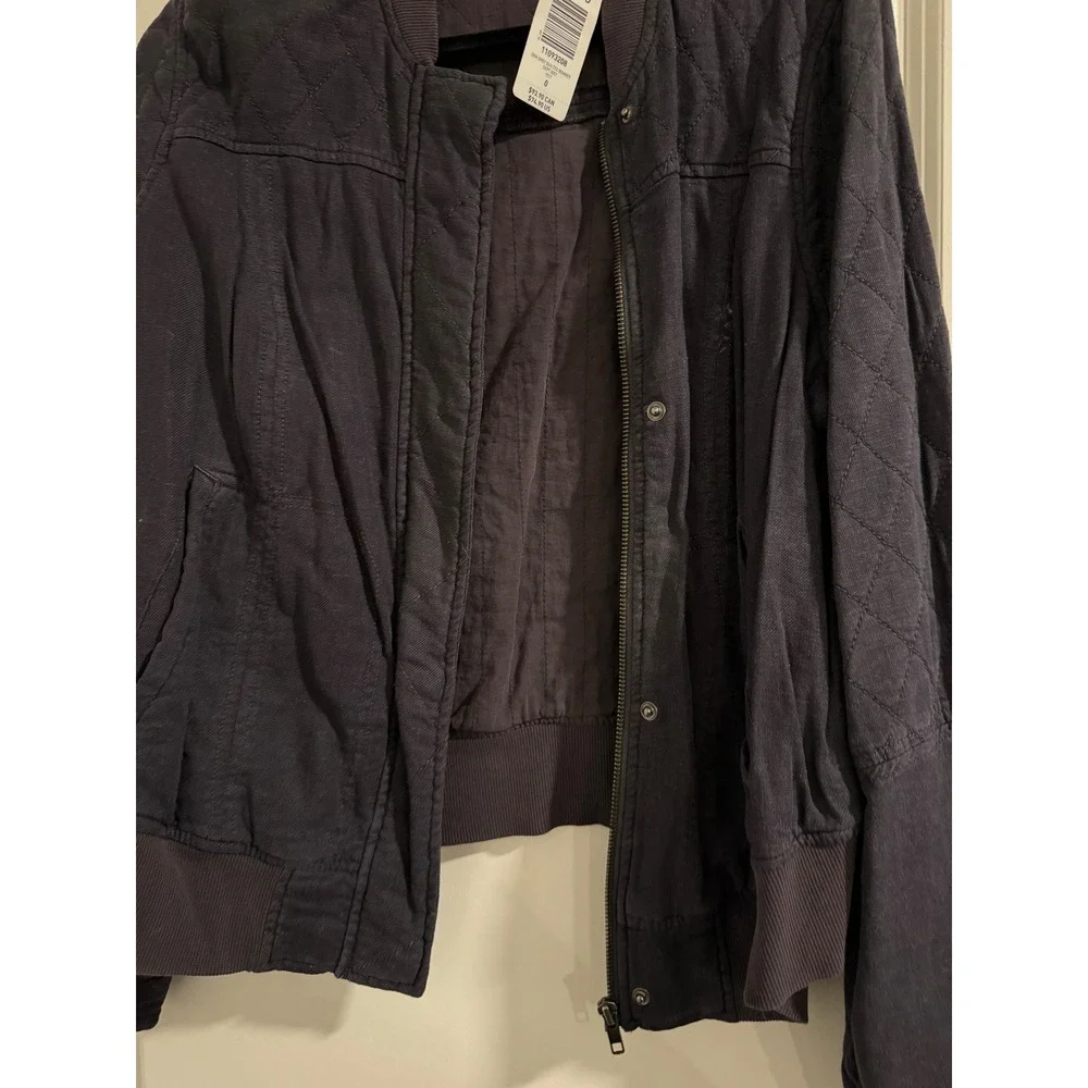 Torrid‎ Dark Grey Quilted Bomber Jacket Size 0